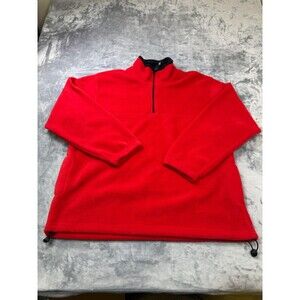 Alpine Tek By Palmetto's Sweatshirt Mens XL Red Fleece 1/4 Zip Long Sleeve